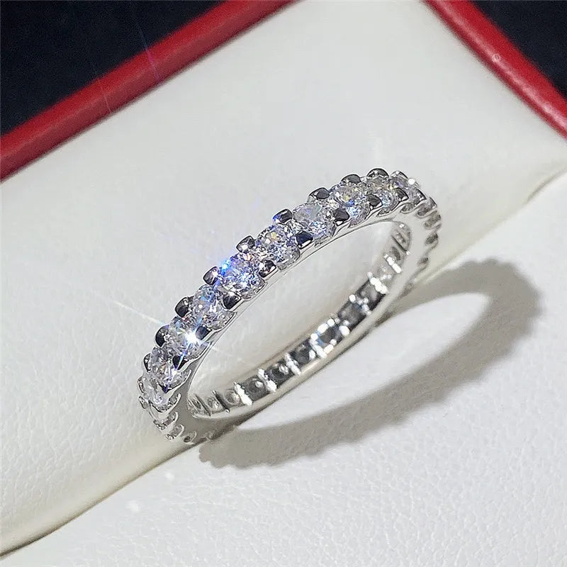 Silver color Band with Shiny Cubic Zirconia