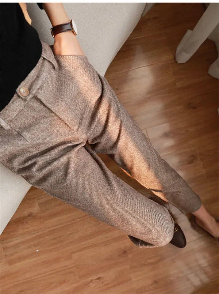 Woolen Pants Women's.