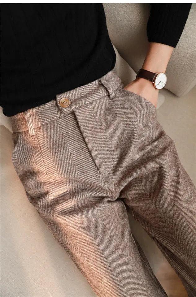 Woolen Pants Women's.