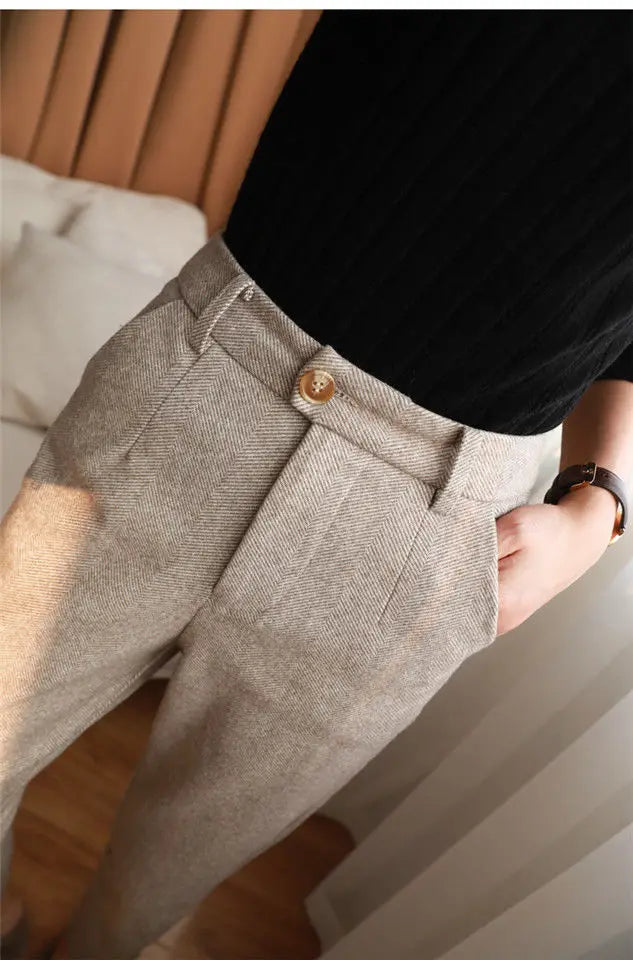 Woolen Pants Women's.