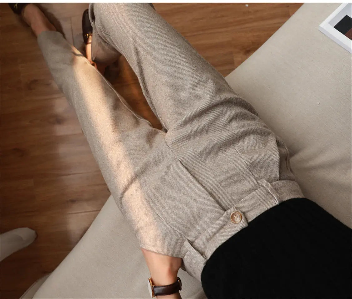 Woolen Pants Women's.