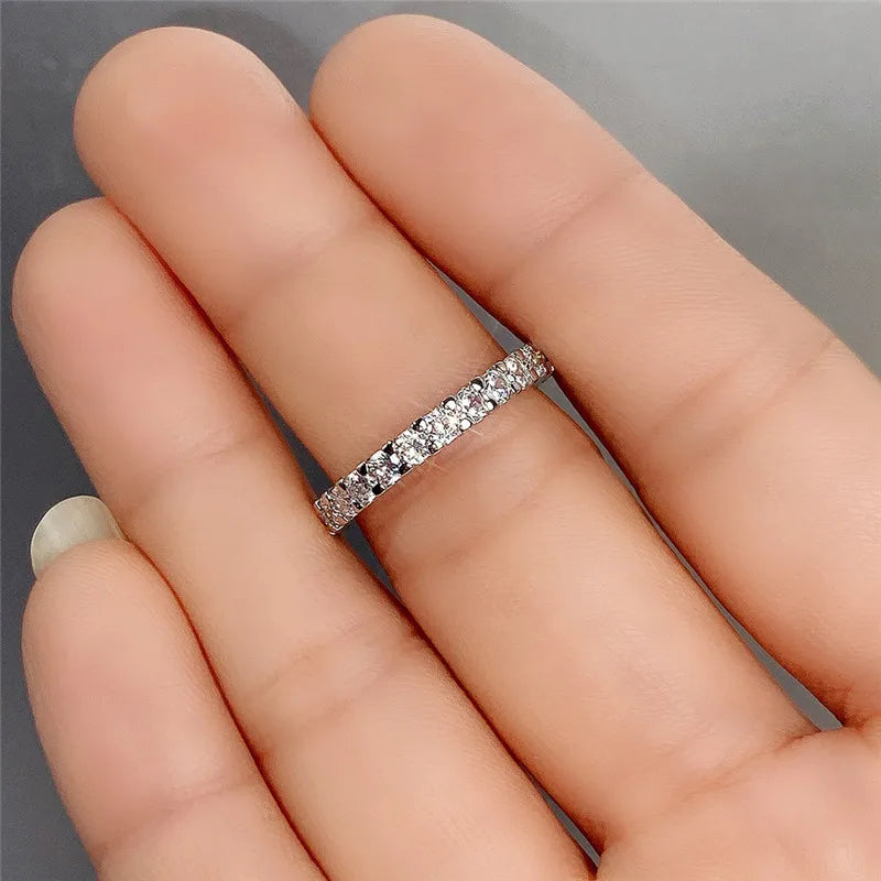 Silver color Band with Shiny Cubic Zirconia