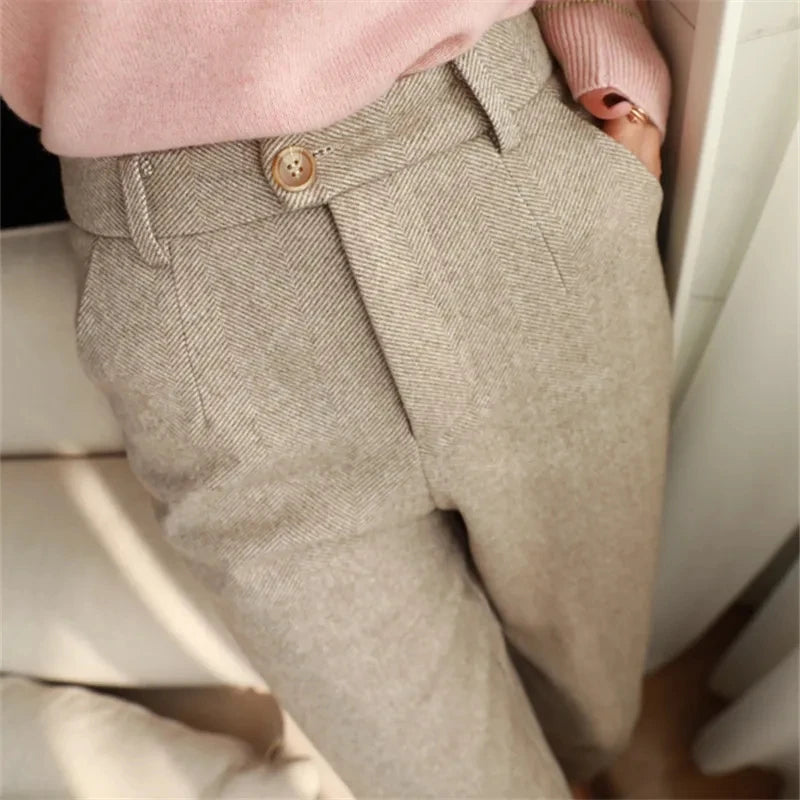 Woolen Pants Women's.