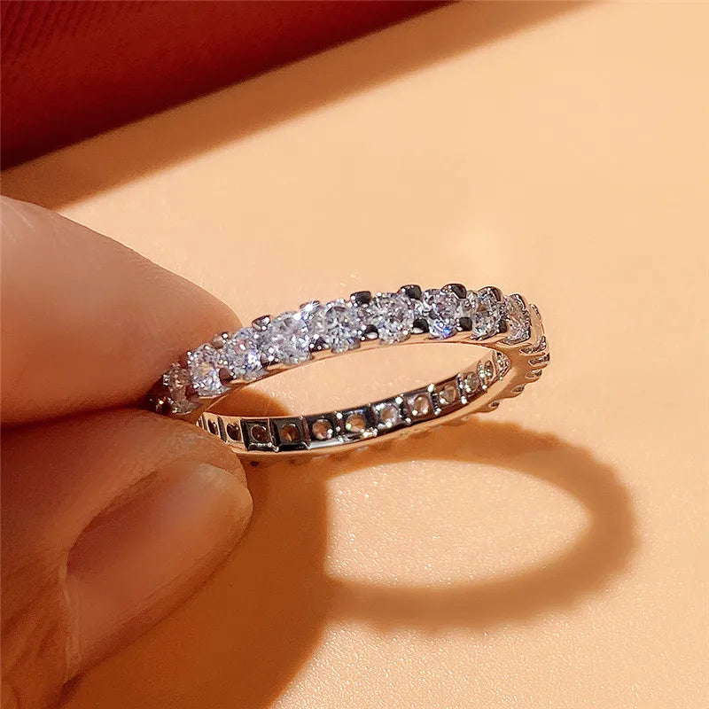 Silver color Band with Shiny Cubic Zirconia