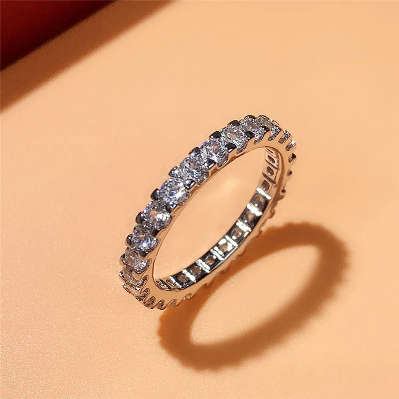 Silver color Band with Shiny Cubic Zirconia