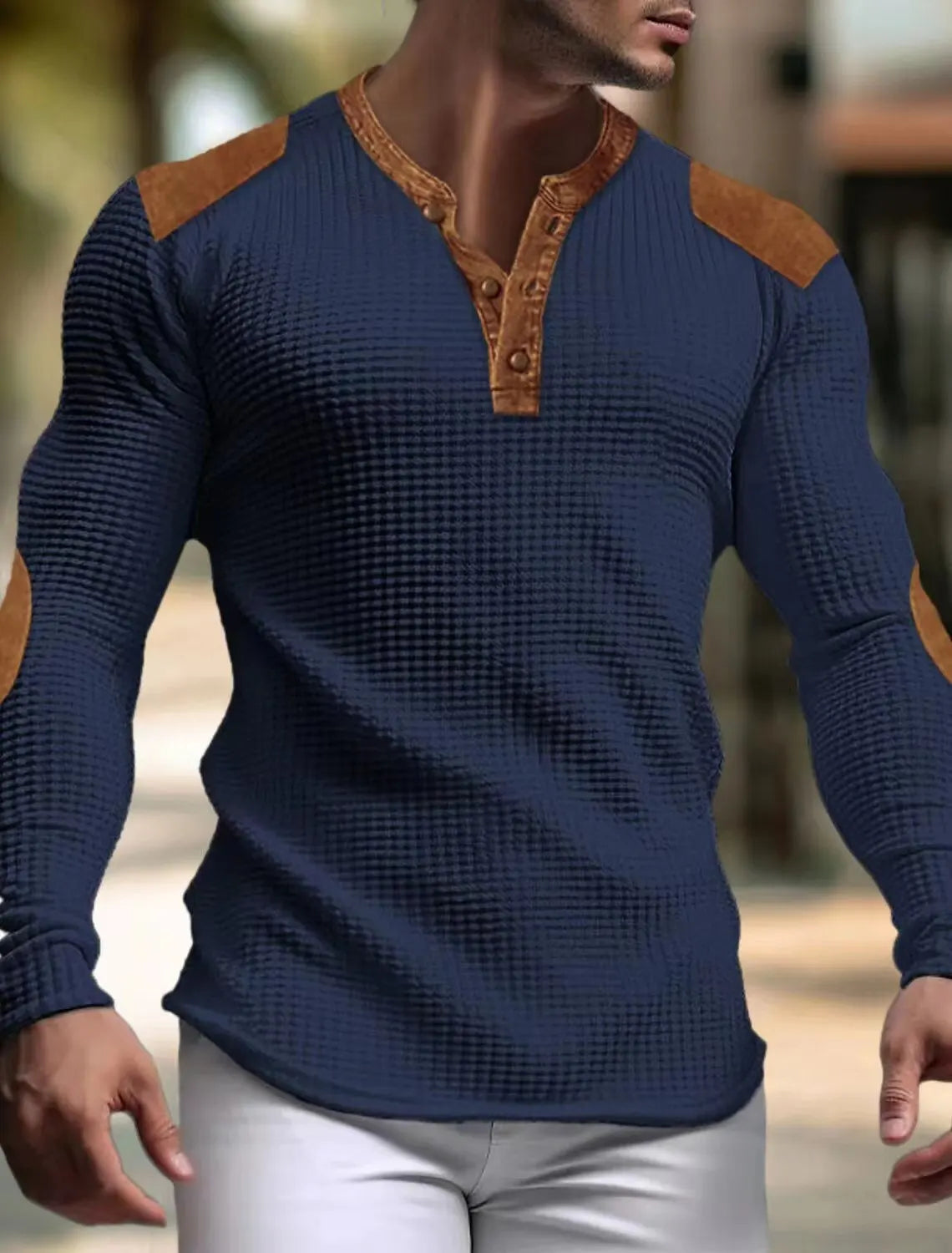 V-neck mesh slim fit