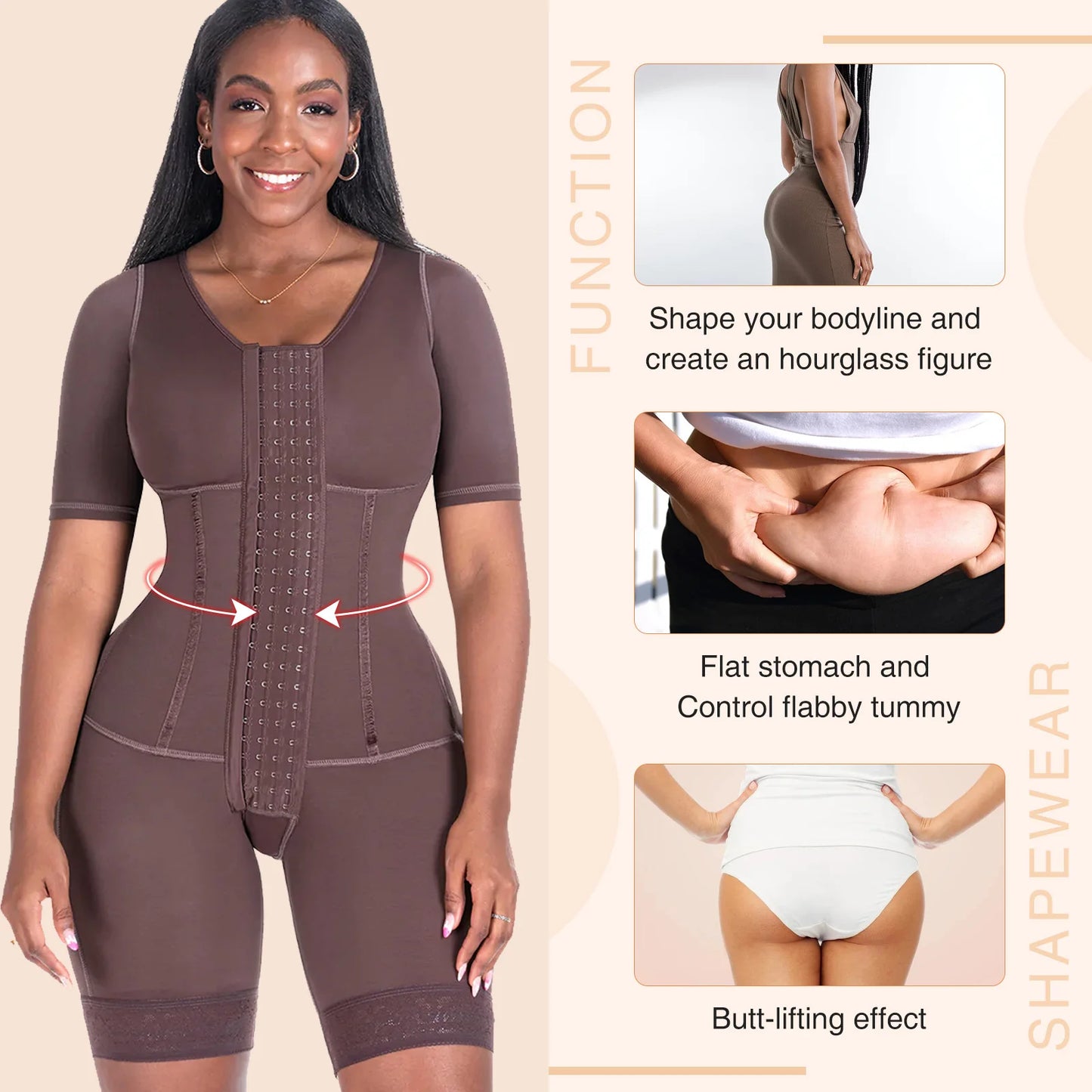 High Compression Fajas Colombiana Shapewear Post-Surgical Reducing and Shaping.