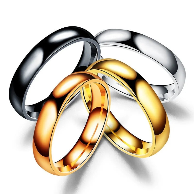 Titanium Ring Women/Men Prevent Allergy High Polished Rings