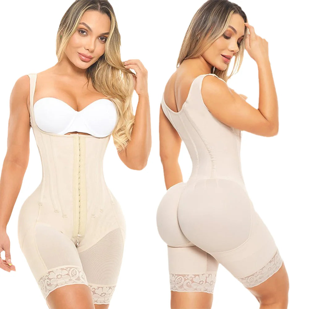 Fajas Colombianas Slimming Corset for Women Compression Bodysuit Open Chest.