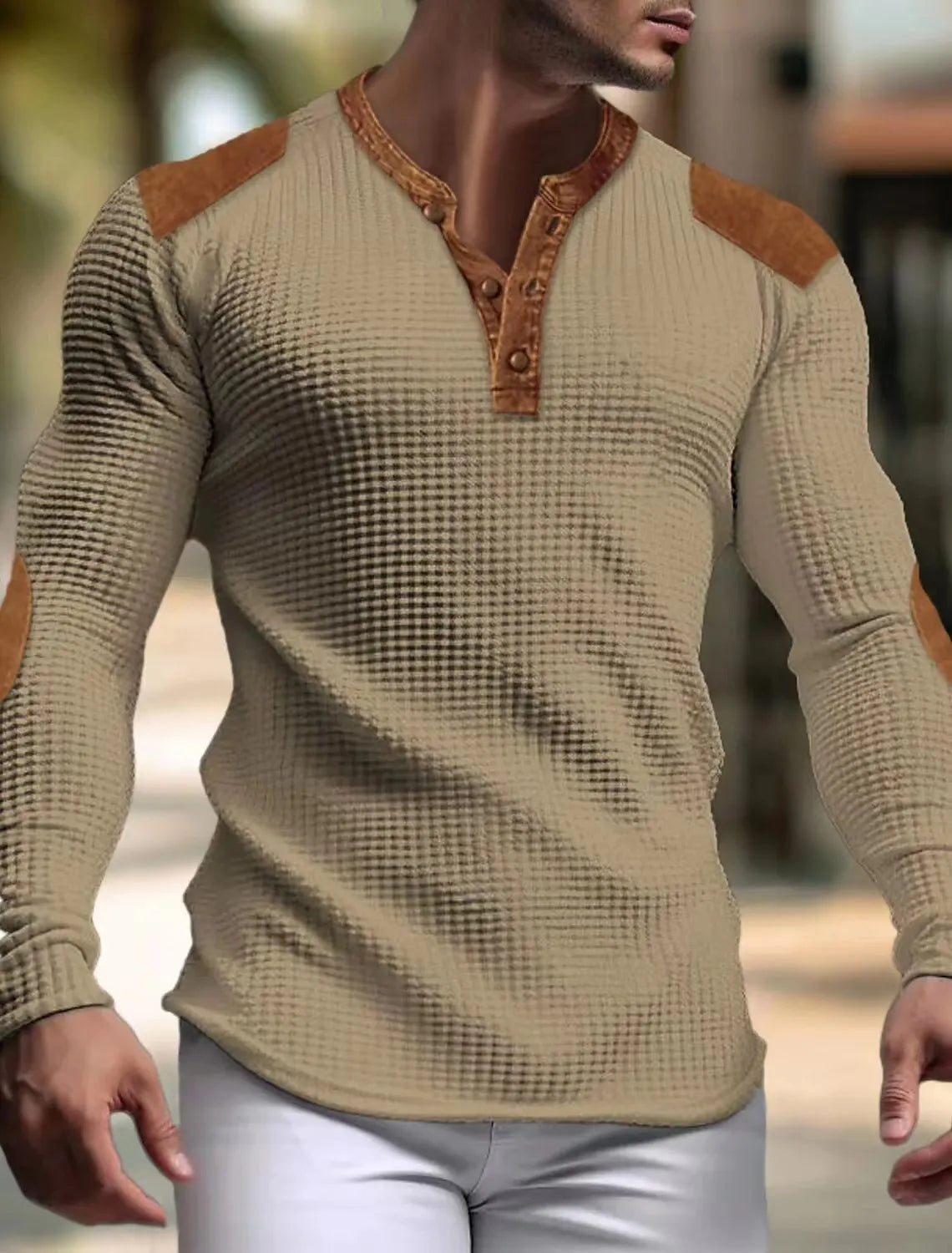 V-neck mesh slim fit