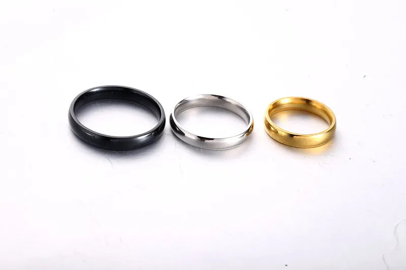 Titanium Ring Women/Men Prevent Allergy High Polished Rings