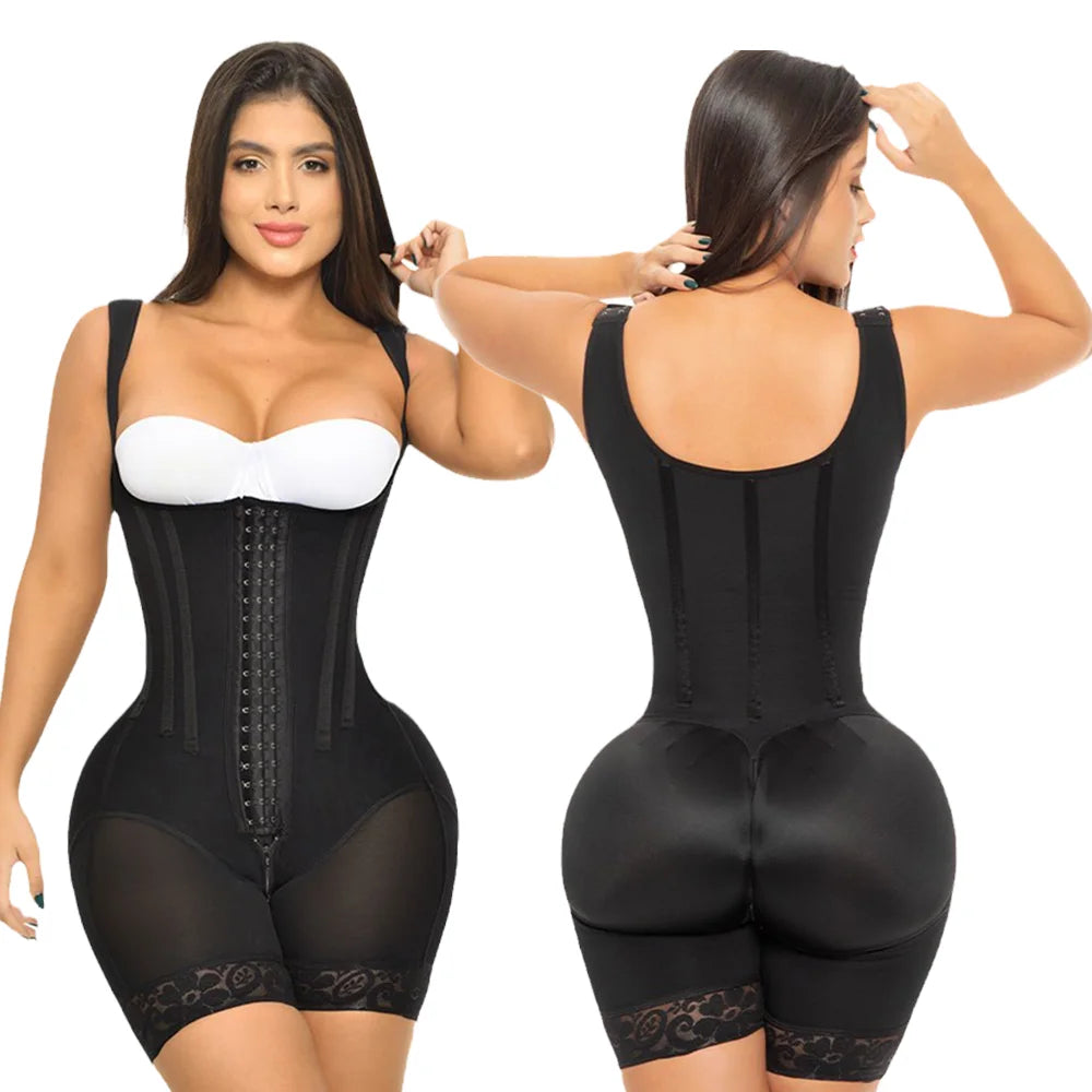 Fajas Colombianas Slimming Corset for Women Compression Bodysuit Open Chest.