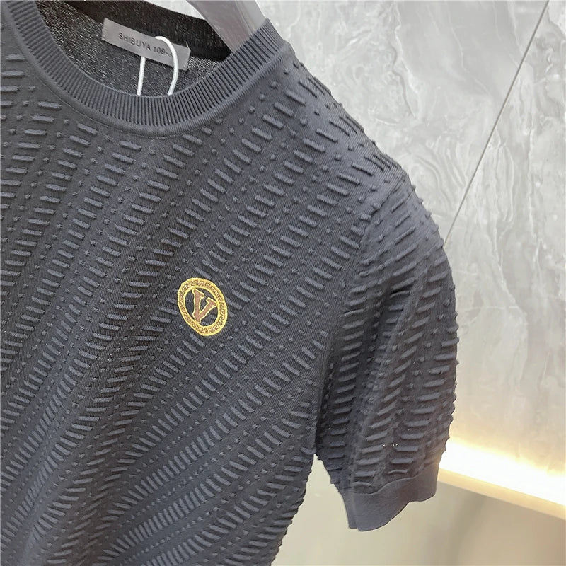 Striped Casual T-shirts Short Sleeve