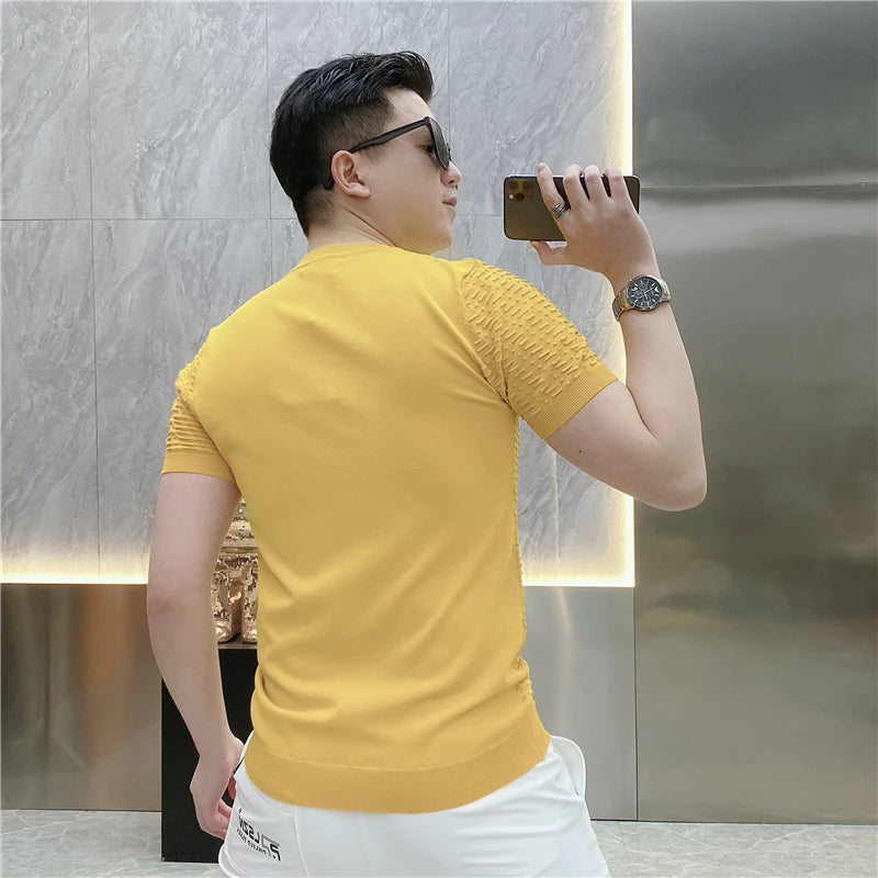 Striped Casual T-shirts Short Sleeve