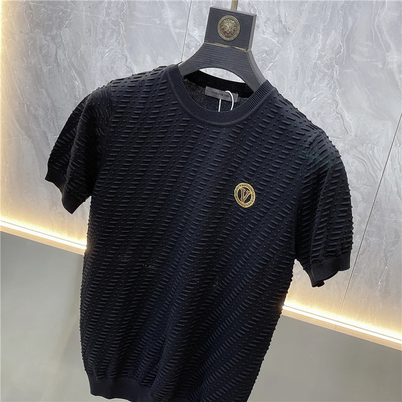 Striped Casual T-shirts Short Sleeve