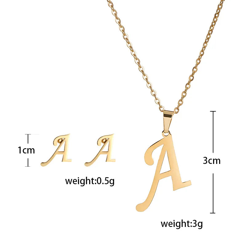 Charm Stainless Steel Initial Pendant