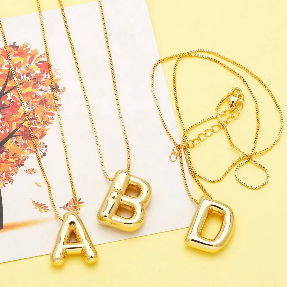 Chunky 26 Letters Custom Name Necklaces